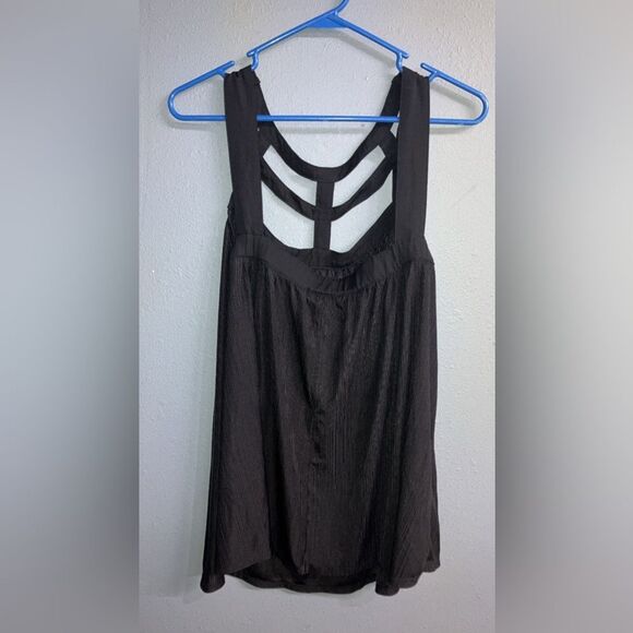 Torrid Black Sleeveless whimsygoth Women's gauze Top 2X - Picture 2 of 2